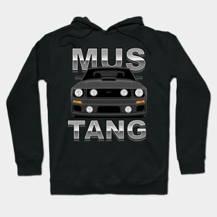 Black Mus Tang American Muscle Vehicle 2009 GT Hoodie